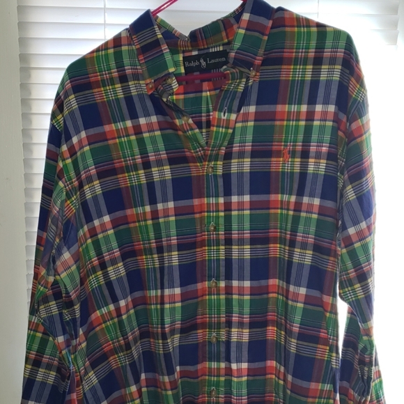 Ralph Lauren Other - Mens Ralph Lauren plaid long-sleeve shirt size XL